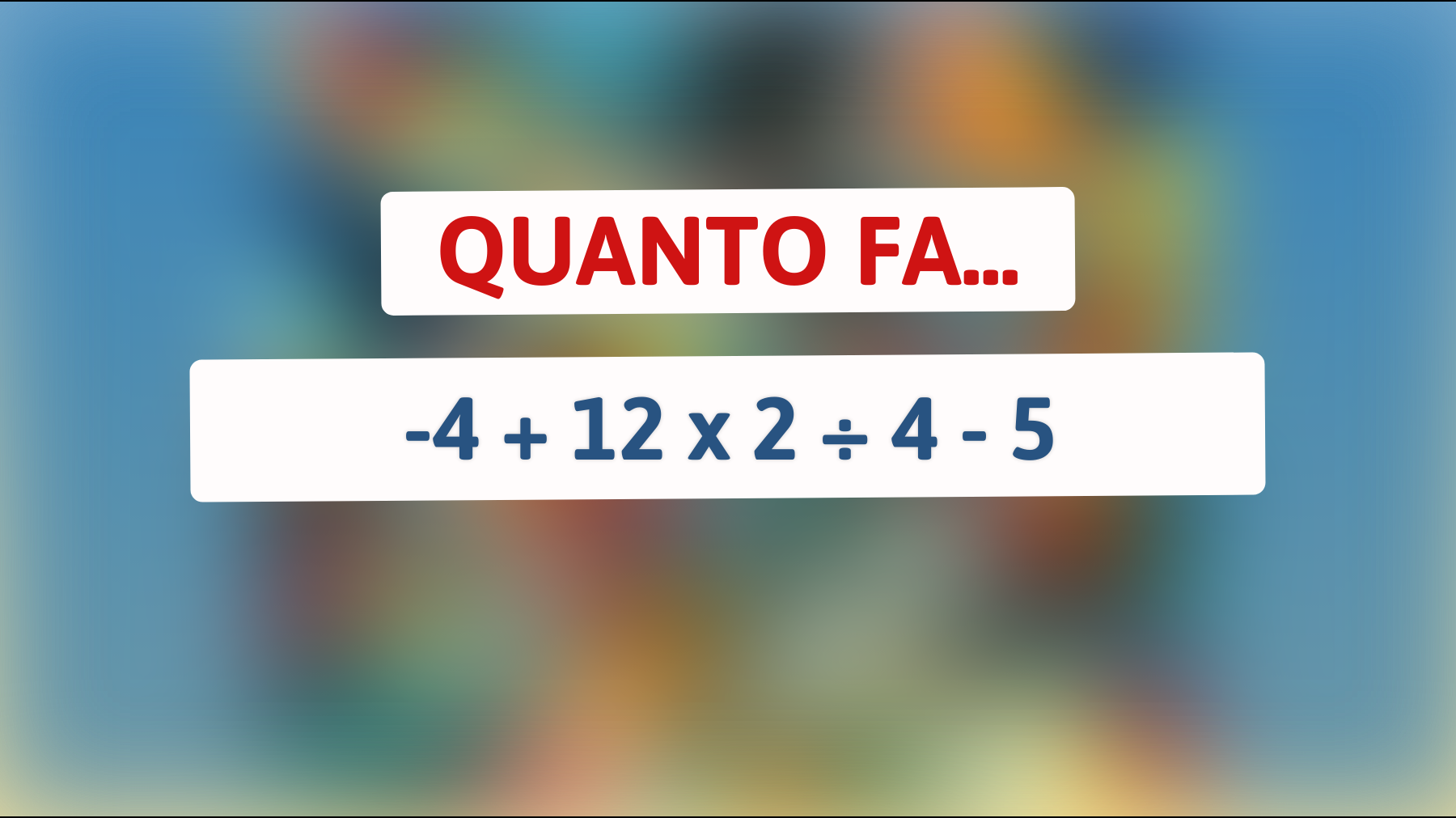 \"Sei davvero un genio? Scopri se riesci a risolvere questo indovinello matematico impossibile!\""