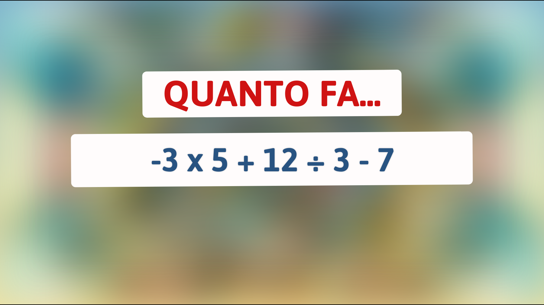 Sfida il tuo cervello: riesci a risolvere questo indovinello matematico che solo il 1% delle persone comprende al volo?"