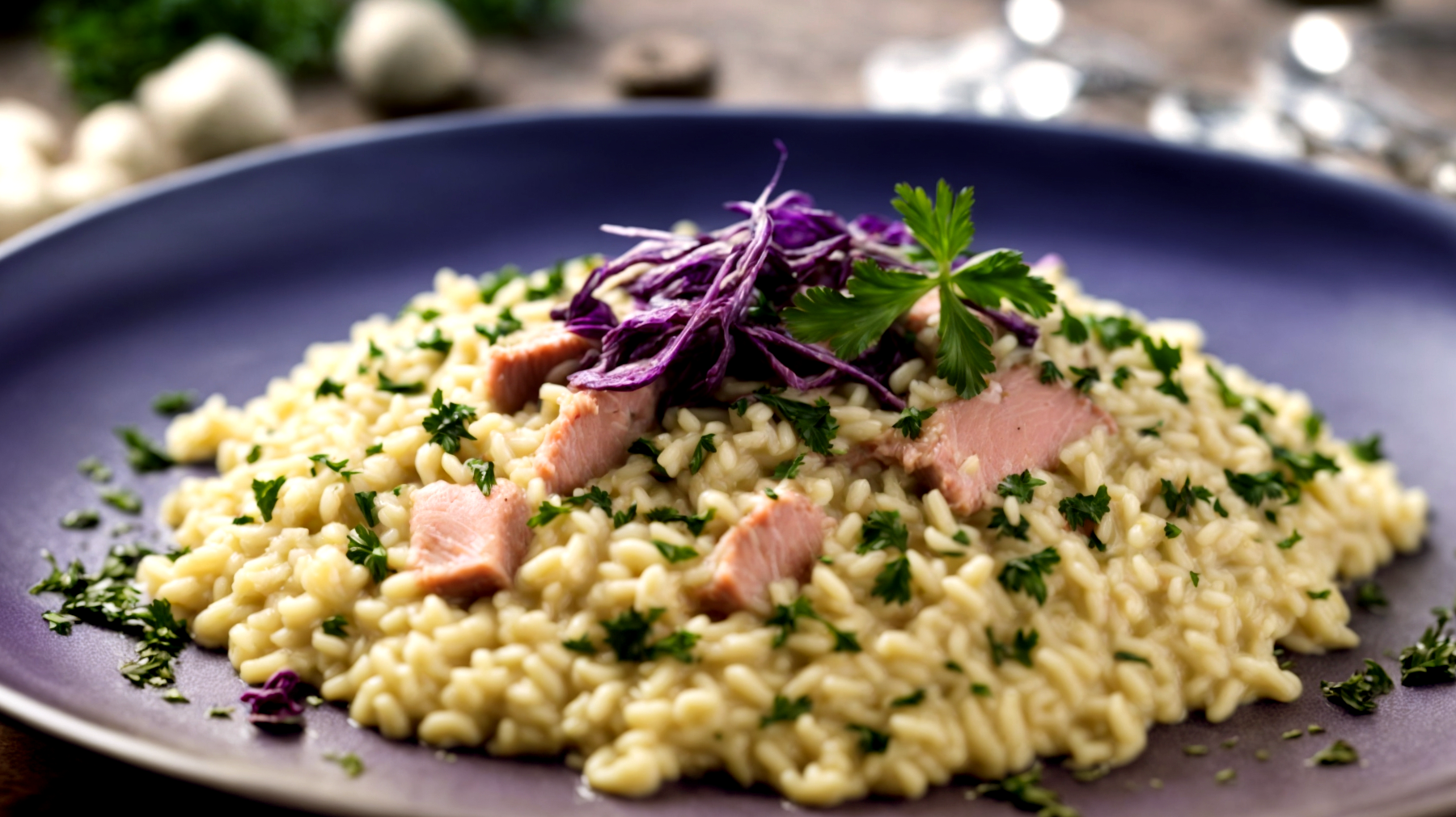 risotto riso tonno cavolo cappuccio viola"