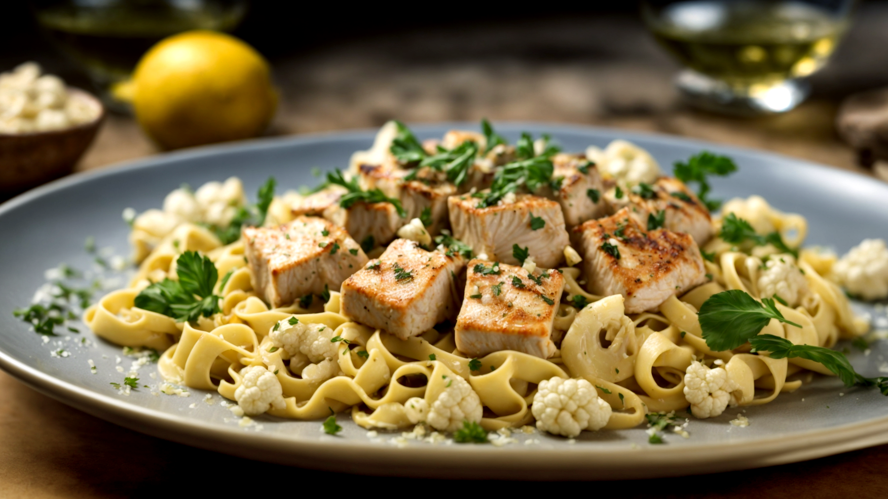 tagliatelle pesce spada cavolfiore"